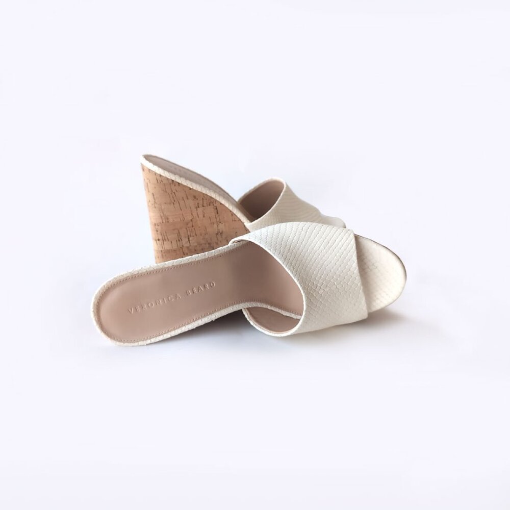 Veronica Beard Womens 9.5 DALI Python White 5" WE… - image 3